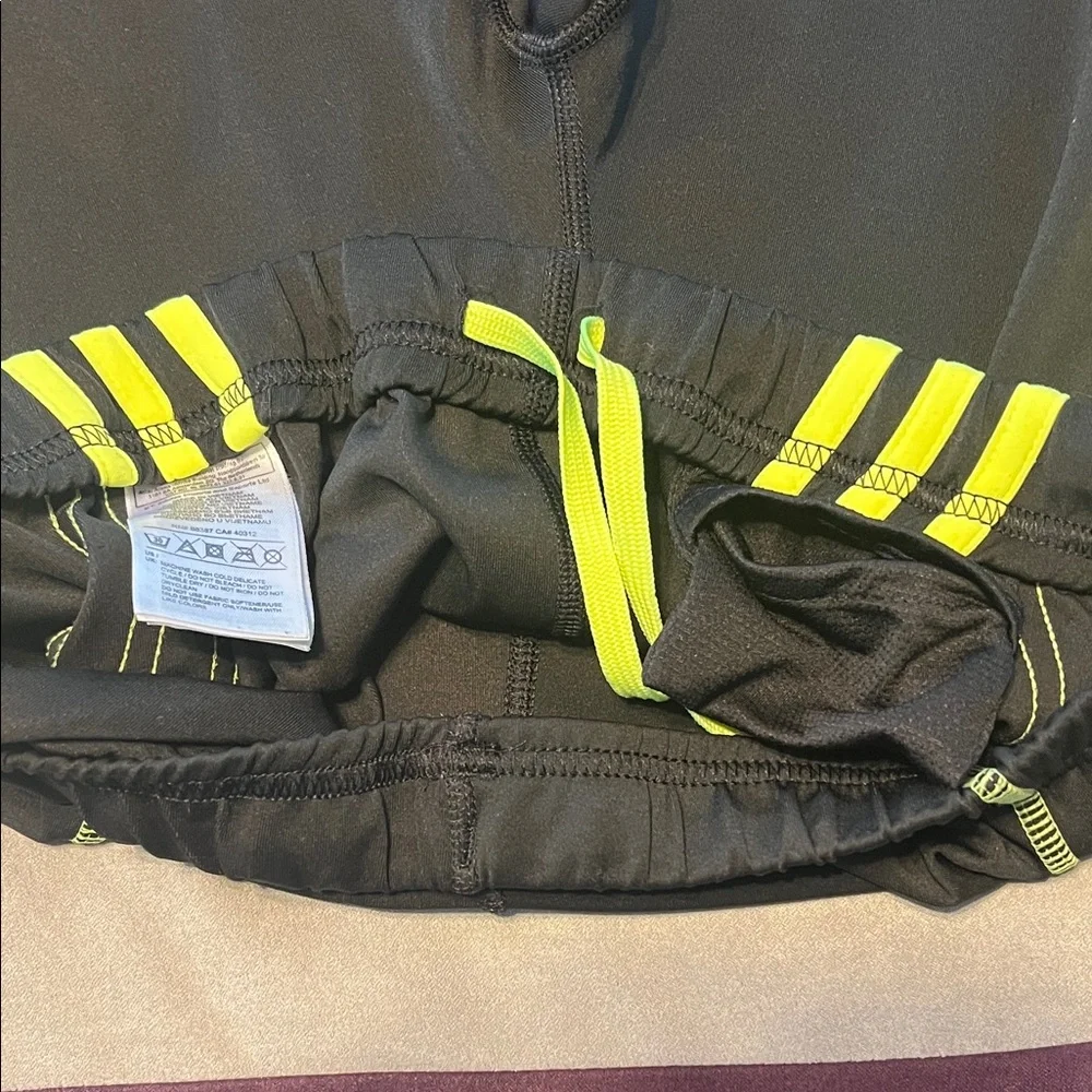 Adidas Black Pants with Yellow Stripes, Size L - Picture 4 of 4